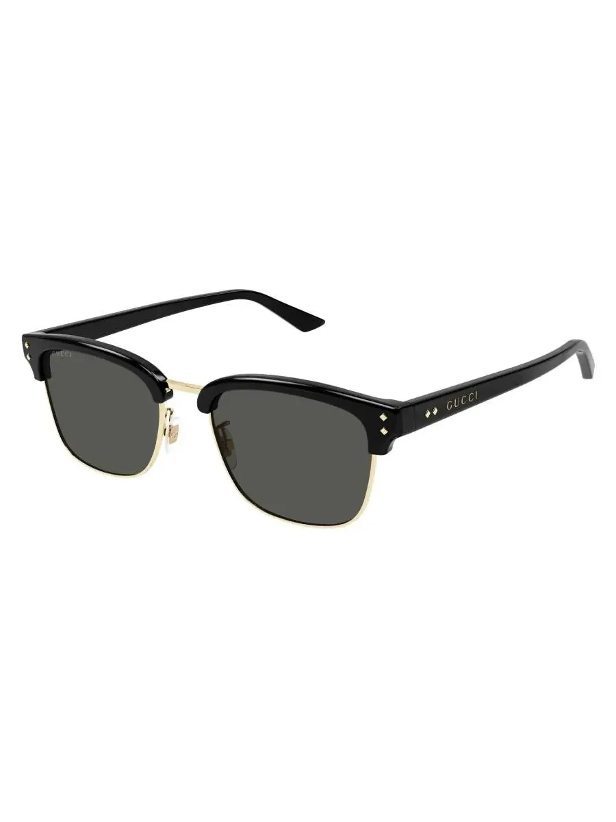 Мужские солнцезащитные очки Gucci Grey Sport GG1897SK 001 54, черный/золотой — изображение 2 из 4, черный/золотистый