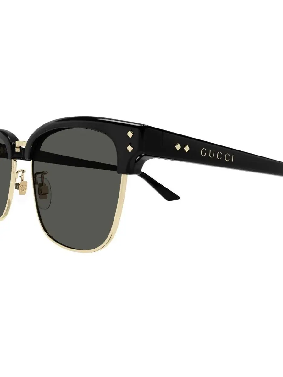 Мужские солнцезащитные очки Gucci Grey Sport GG1897SK 001 54, черный/золотой — изображение 3 из 4, черный/золотистый