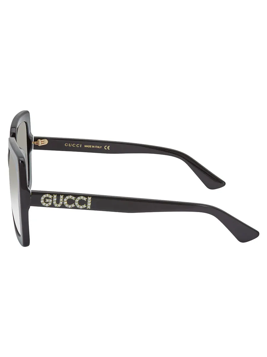 Женские солнцезащитные очки Gucci Grey Square GG0418S 001 54 — изображение 4 из 5, серый