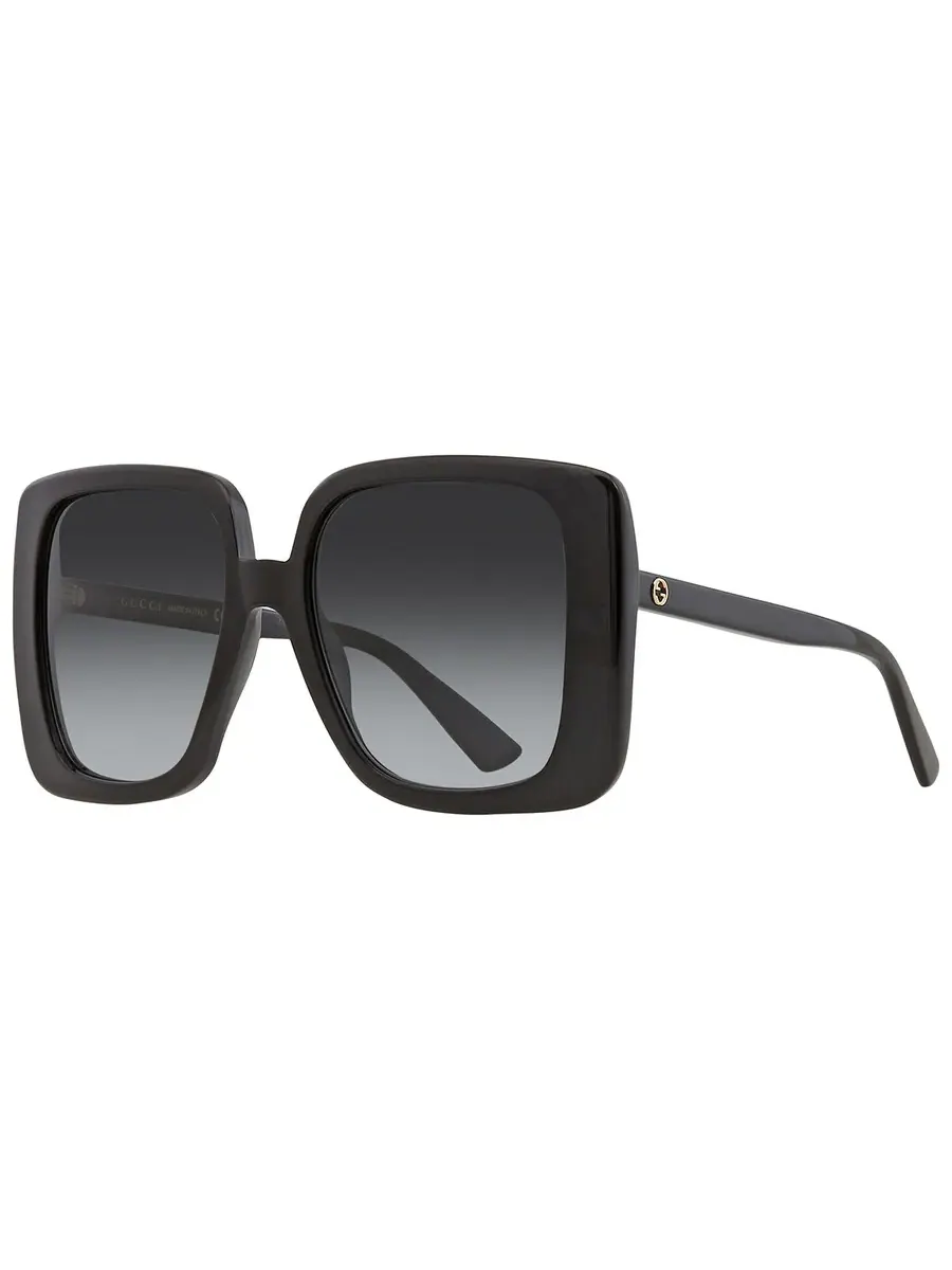 Женские солнцезащитные очки Gucci Grey Square GG1314S 001 55 — изображение 3 из 6, черный