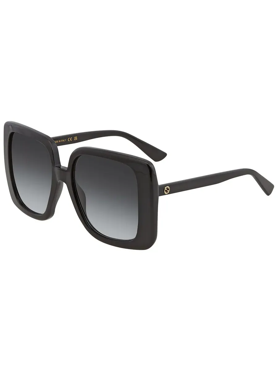 Женские солнцезащитные очки Gucci Grey Square GG1314S 001 55 — изображение 4 из 6, черный