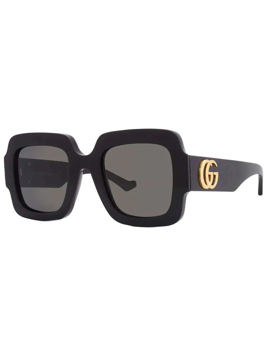 Женские солнцезащитные очки Gucci Grey Square GG1547S 001 50 — изображение 3 из 6, черный