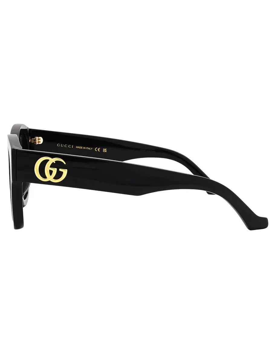 Женские солнцезащитные очки Gucci Grey Square GG1550SK 001 54 — изображение 4 из 6, черный