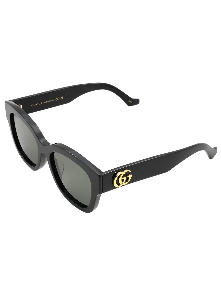 Женские солнцезащитные очки Gucci Grey Square GG1550SK 001 54 — изображение 5 из 6, черный