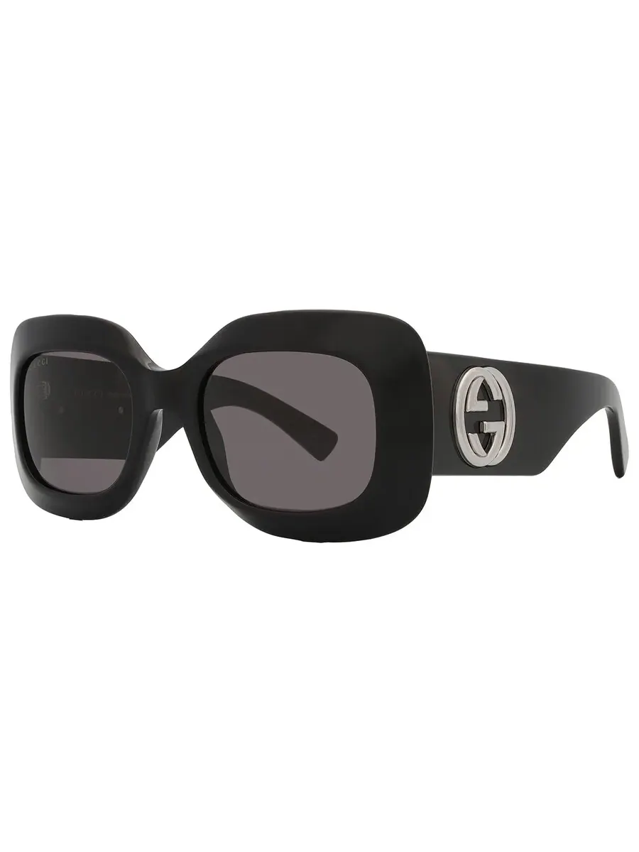 Женские солнцезащитные очки Gucci Grey Square GG1695S 001 51 — изображение 3 из 6, серый