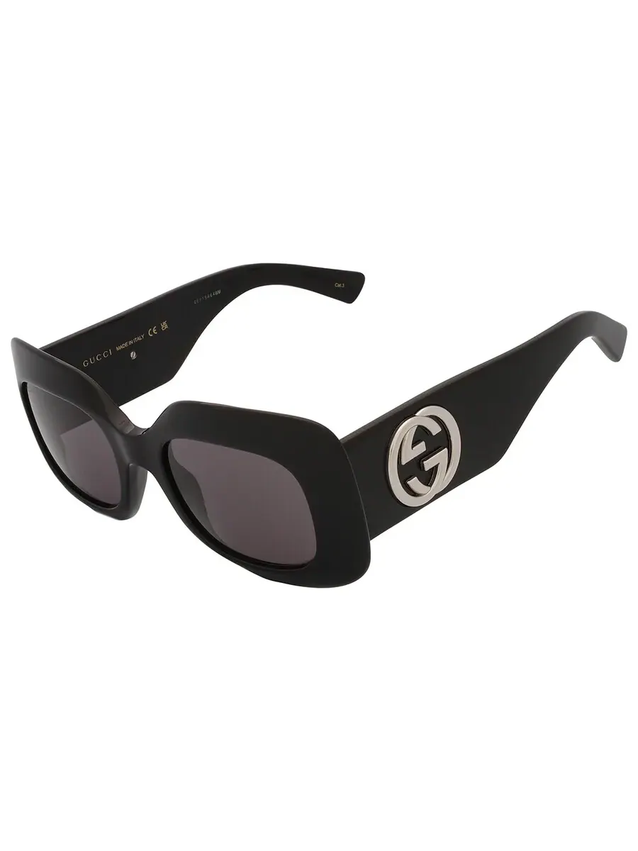 Женские солнцезащитные очки Gucci Grey Square GG1695S 001 51 — изображение 4 из 6, серый