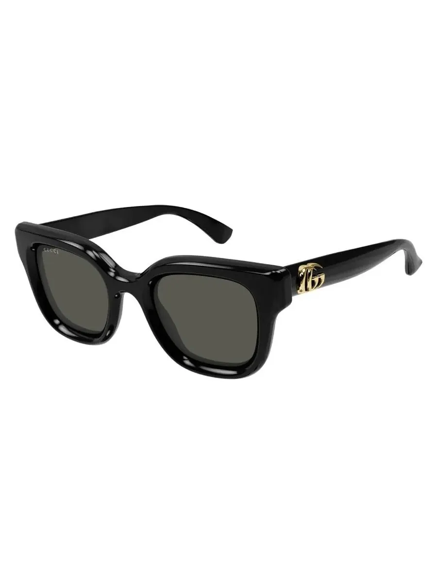 Женские солнцезащитные очки Gucci Grey Square GG1828S 001 49 — изображение 2 из 4, черный