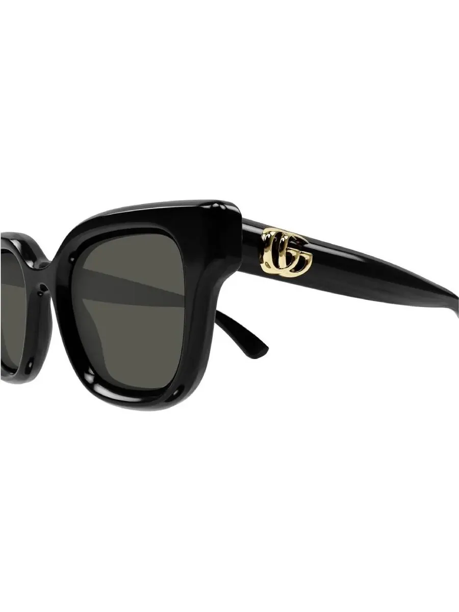 Женские солнцезащитные очки Gucci Grey Square GG1828S 001 49 — изображение 3 из 4, черный
