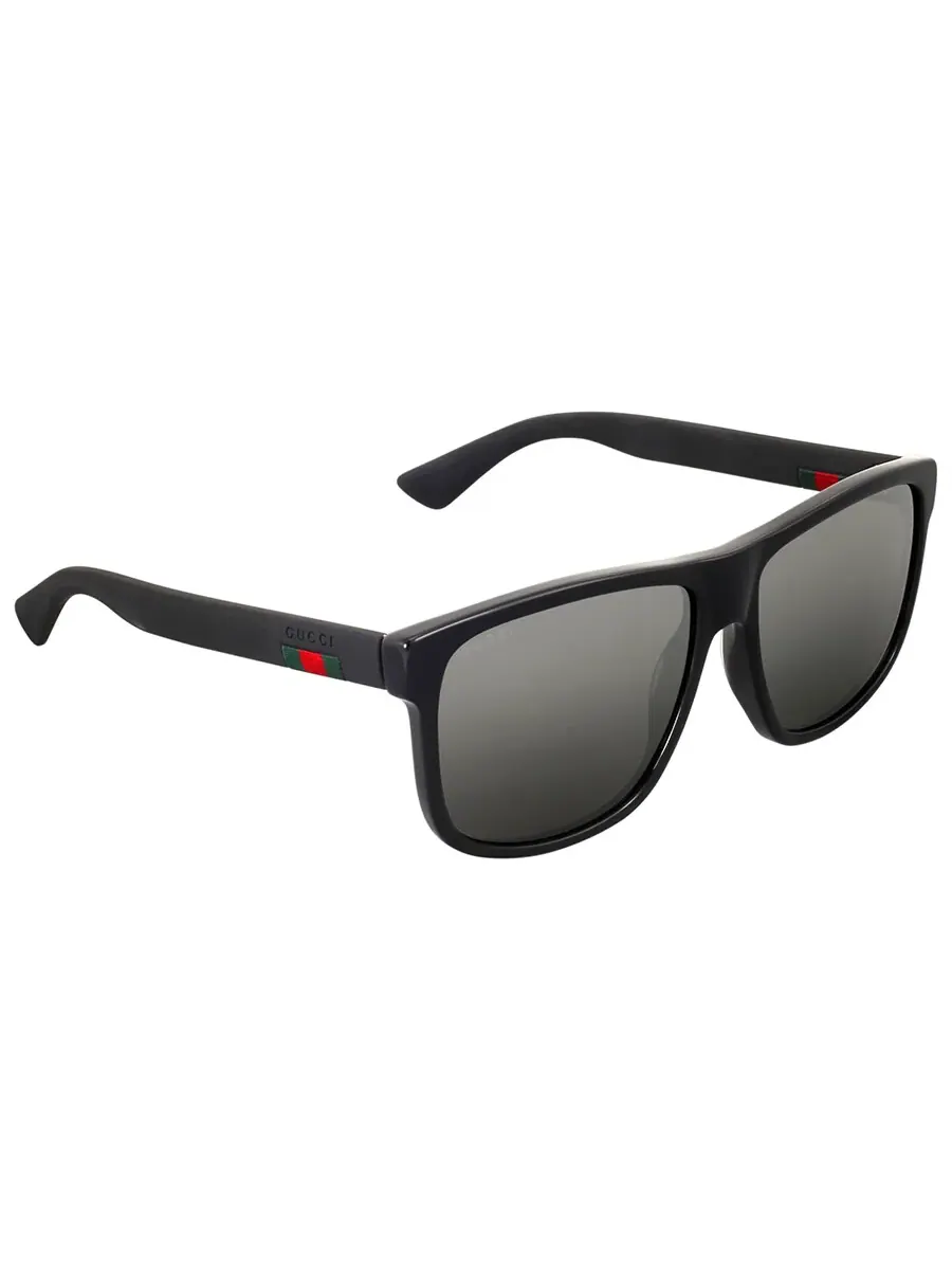 Мужские солнцезащитные очки Gucci Grey Square GG0010S 001 58 — изображение 3 из 5, серый