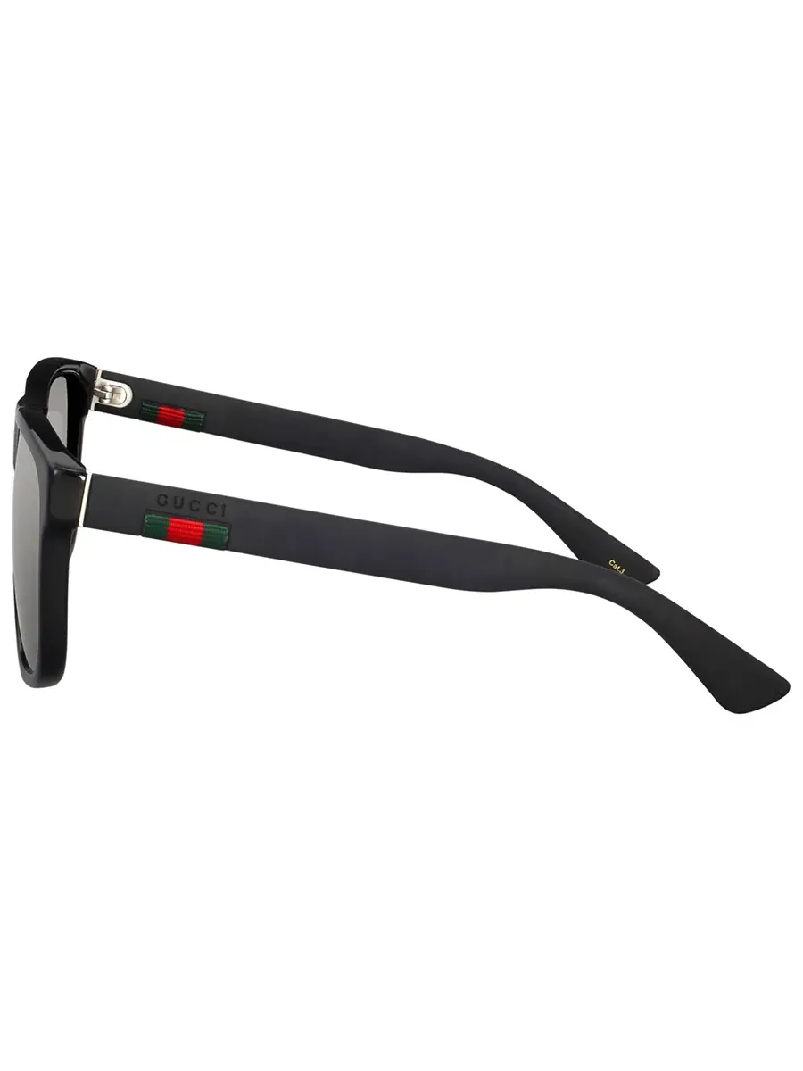 Мужские солнцезащитные очки Gucci Grey Square GG0010S 001 58 — изображение 4 из 5, серый