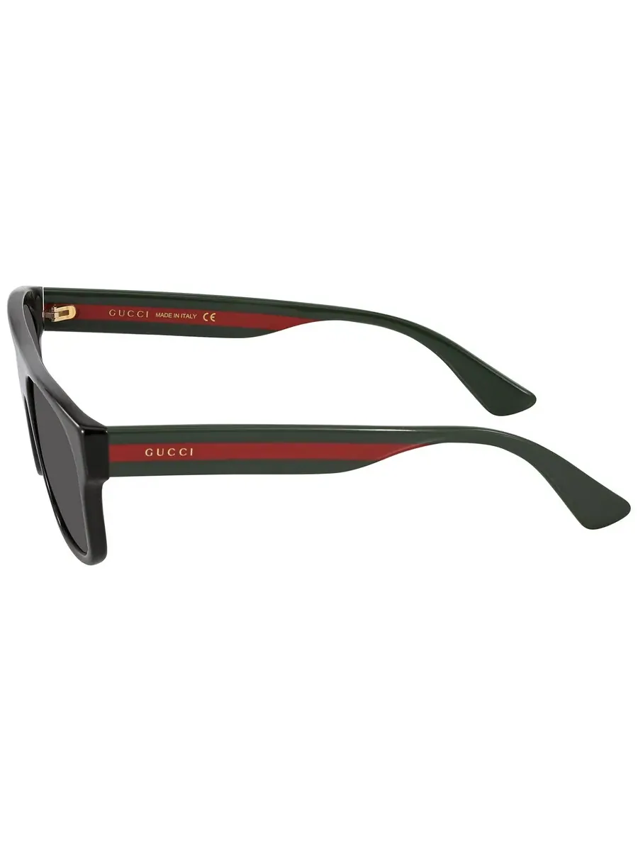 Мужские солнцезащитные очки Gucci Grey Square GG0341S 001 56 — изображение 4 из 5, серый