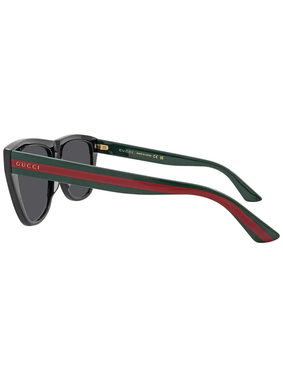 Мужские солнцезащитные очки Gucci Grey Square GG0926S 001 57 — изображение 3 из 4, черный/зеленый