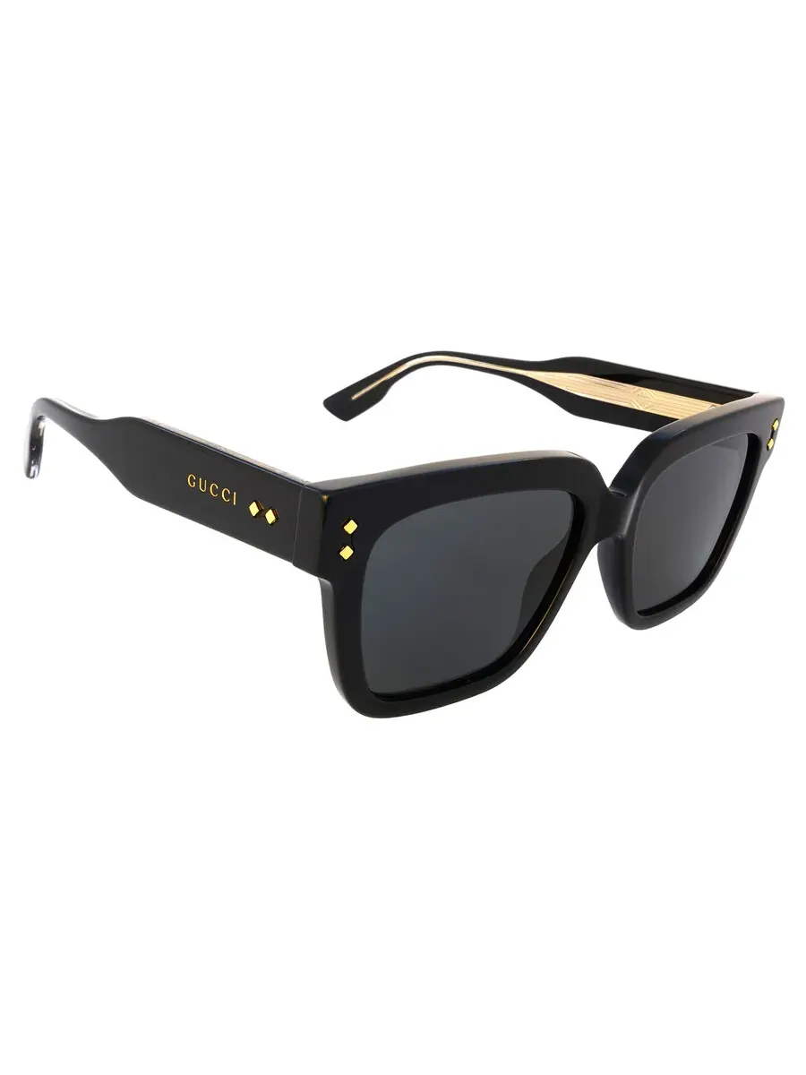 Мужские солнцезащитные очки Gucci Grey Square GG1084S 001 54 — изображение 3 из 5, черный