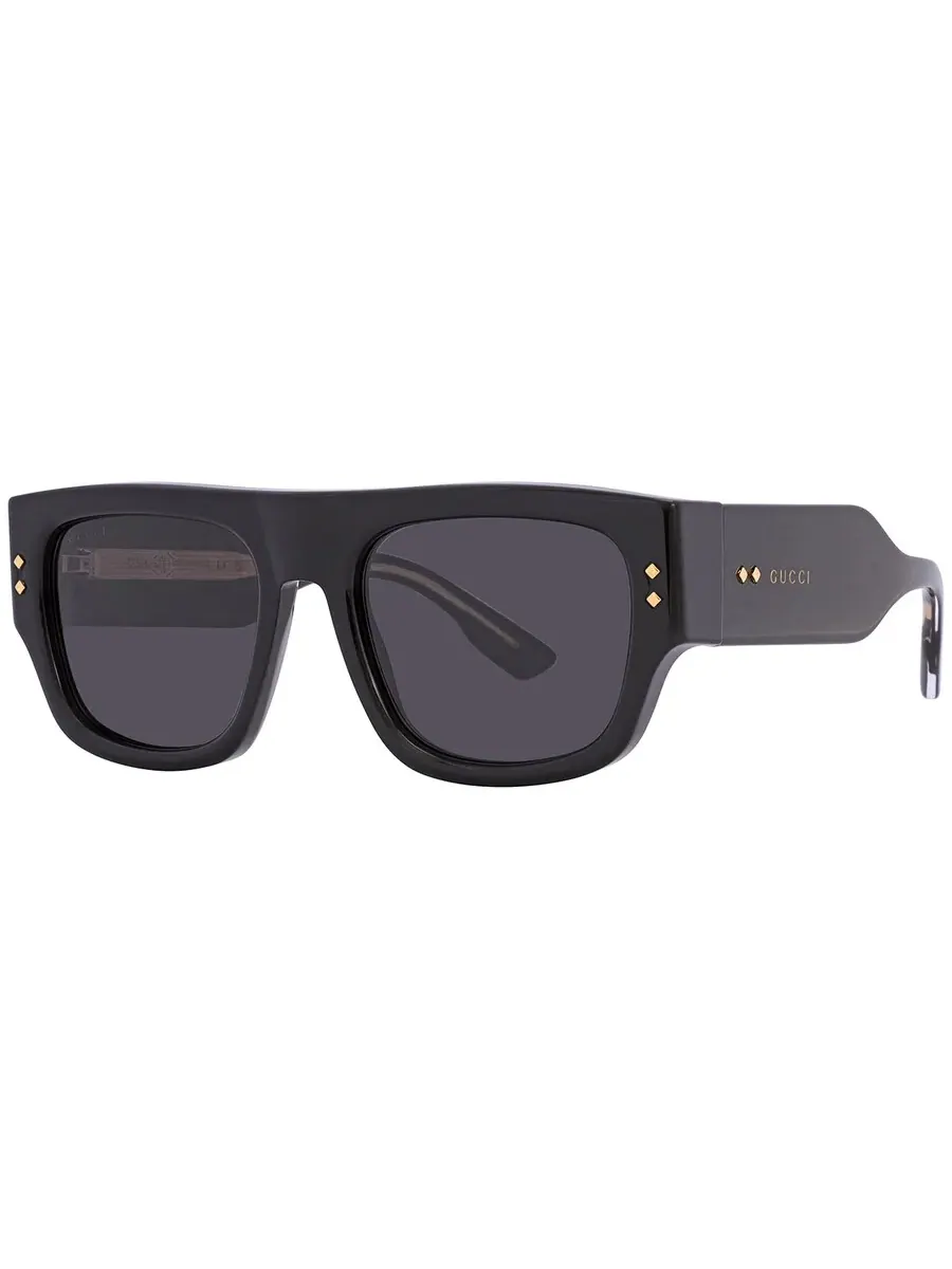 Мужские солнцезащитные очки Gucci Grey Square GG1262S 001 54 — изображение 3 из 6, черный