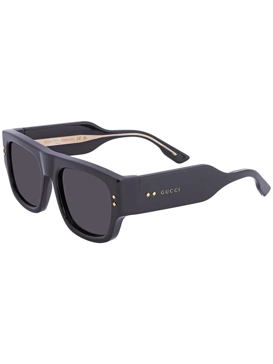 Мужские солнцезащитные очки Gucci Grey Square GG1262S 001 54 — изображение 4 из 6, черный