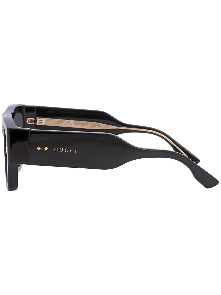 Мужские солнцезащитные очки Gucci Grey Square GG1262S 001 54 — изображение 5 из 6, черный