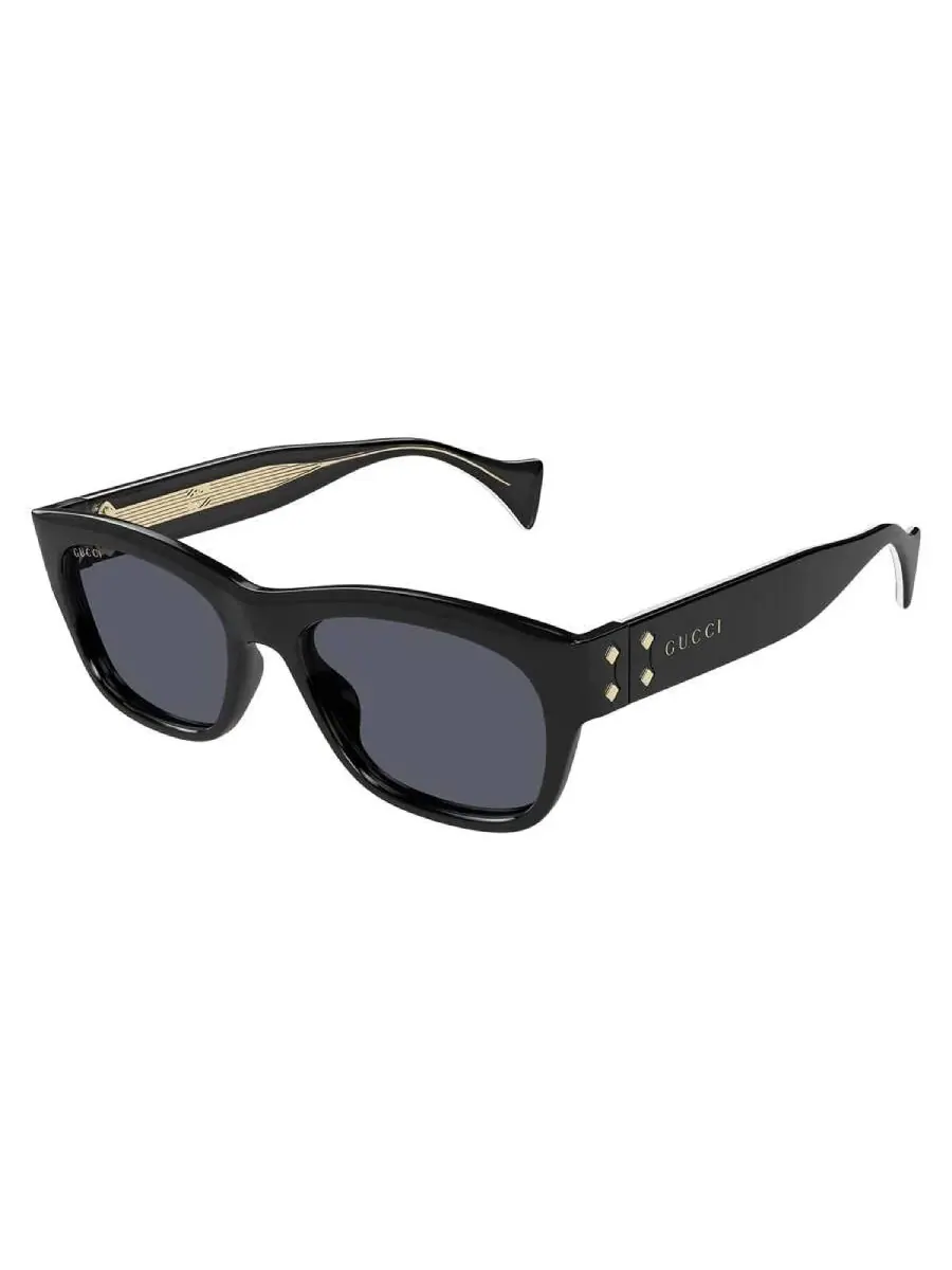 Мужские солнцезащитные очки Gucci Grey Square GG1706S 001 55 — изображение 2 из 4, черный