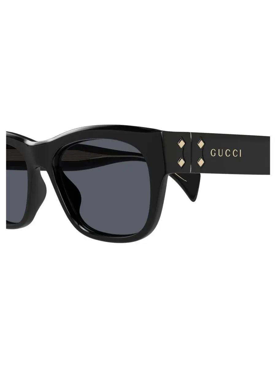 Мужские солнцезащитные очки Gucci Grey Square GG1706S 001 55 — изображение 3 из 4, черный
