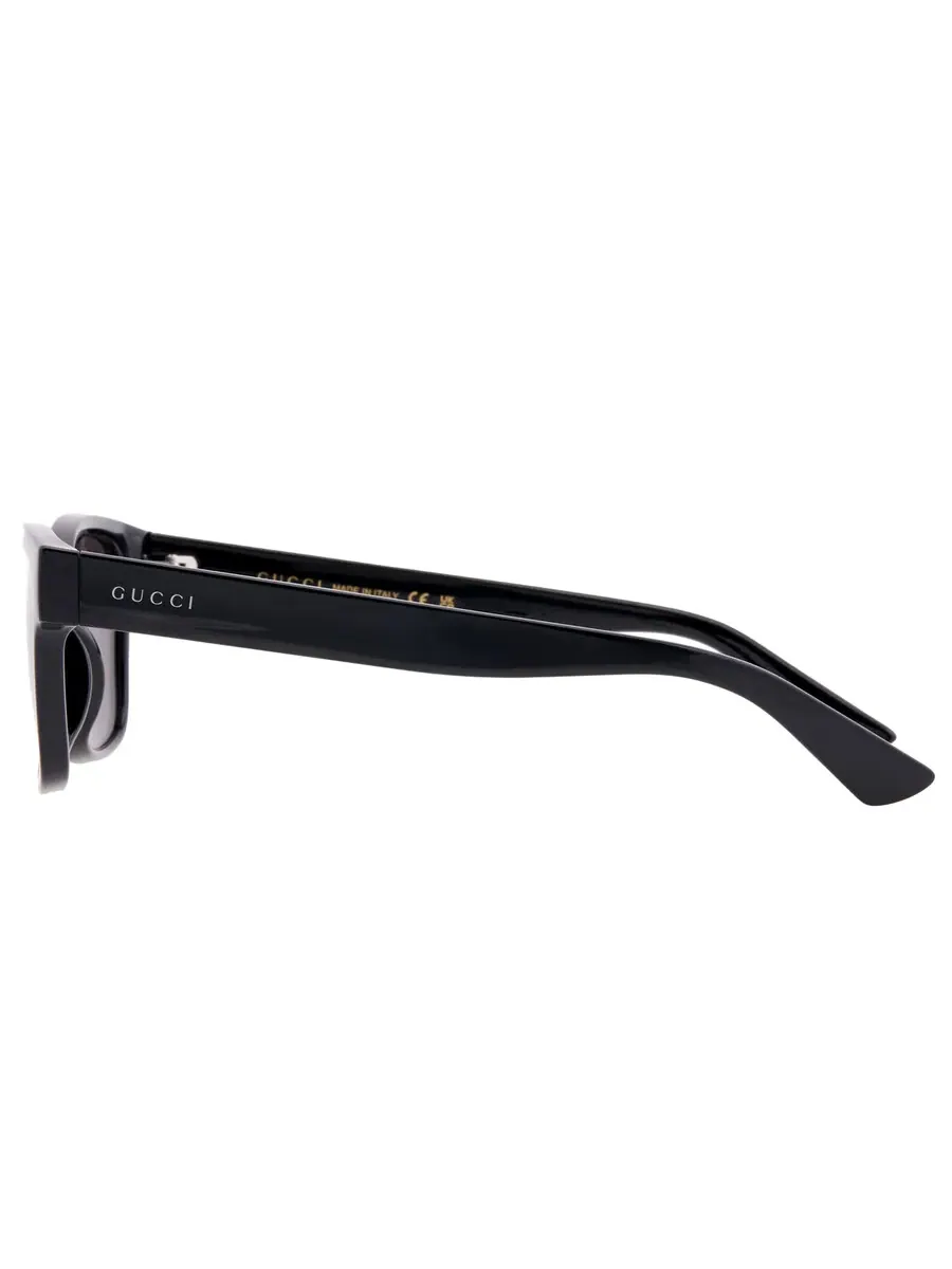 Мужские солнцезащитные очки Gucci Grey Square GG1716 001 54 — изображение 4 из 5, черный