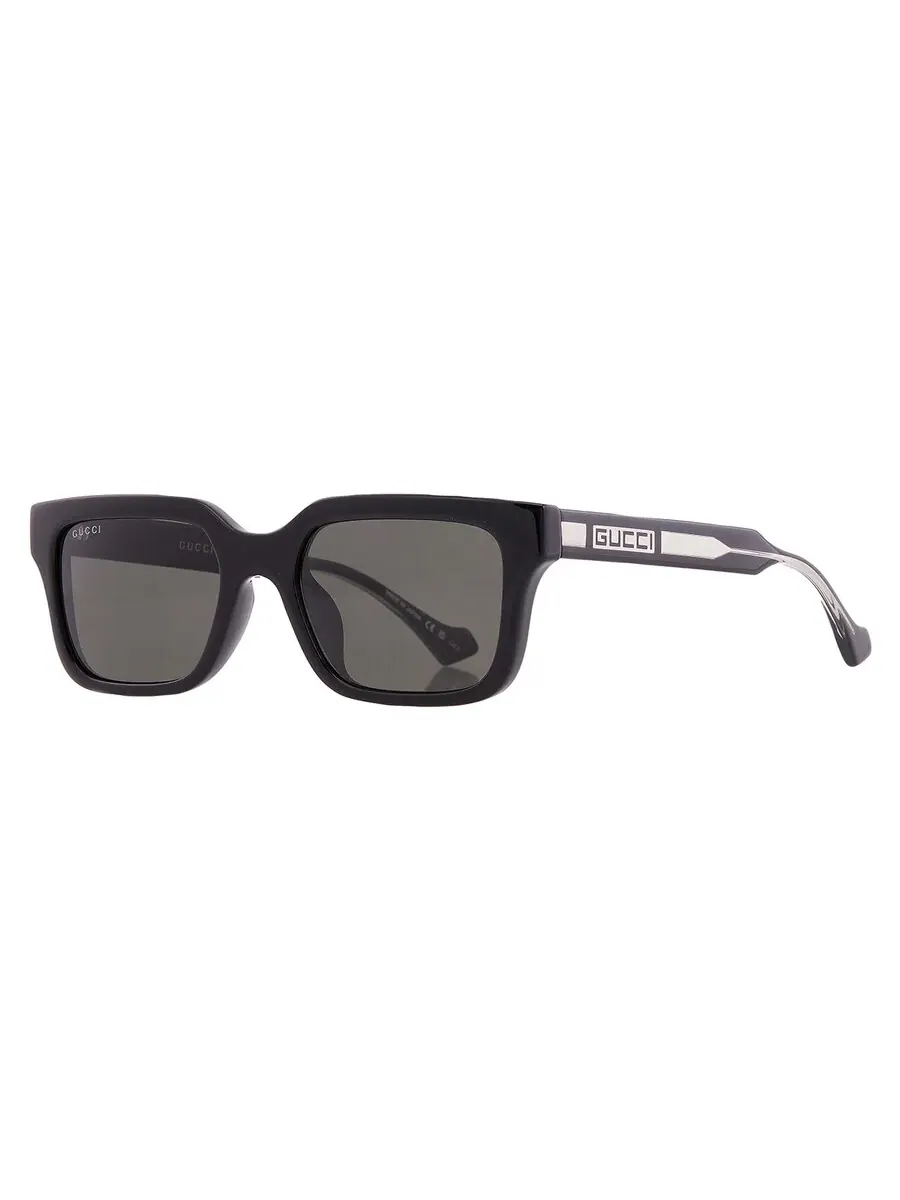 Мужские солнцезащитные очки Gucci Grey Square GG1732SK 001 55 — изображение 2 из 5, черный