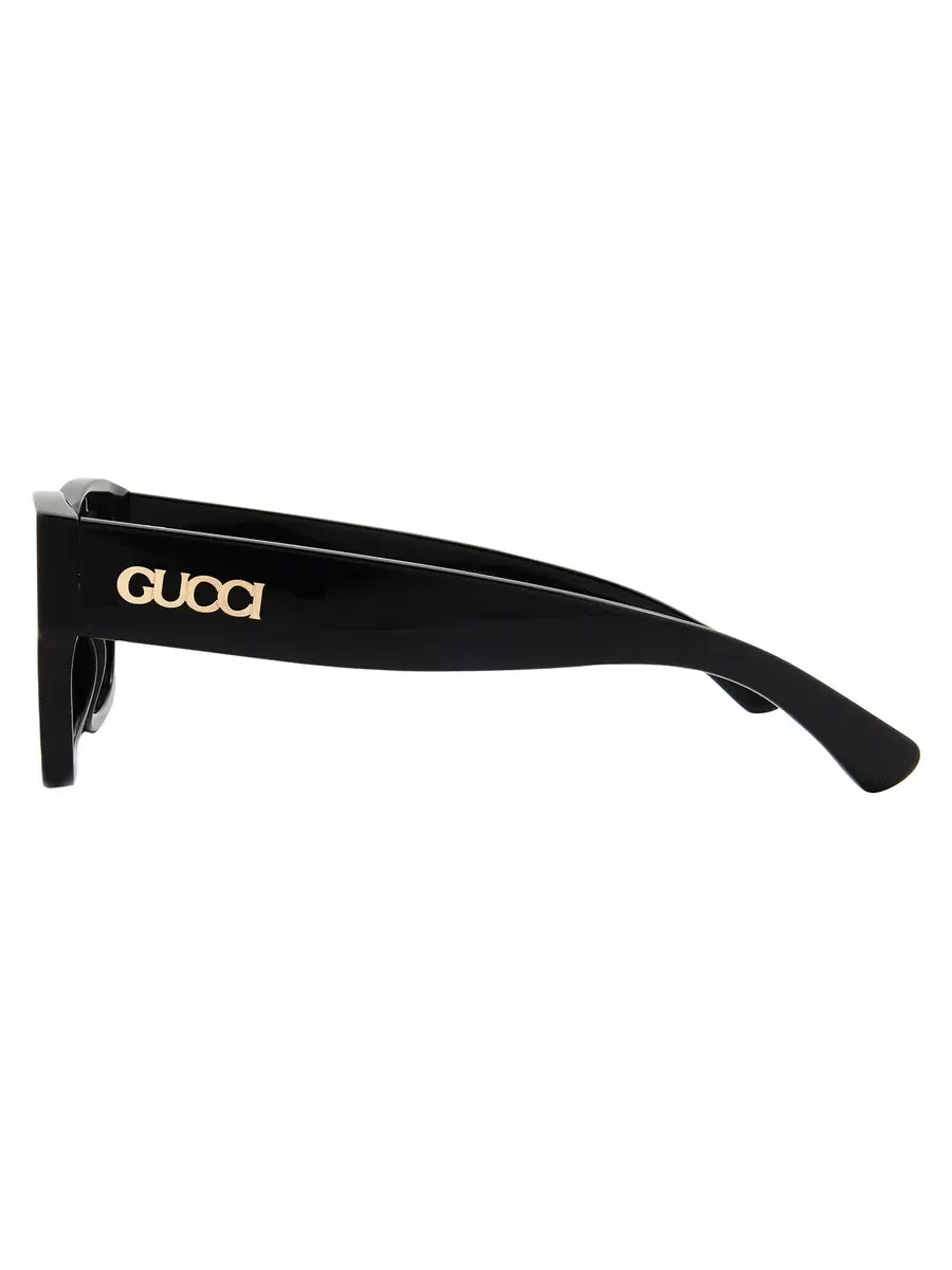 Мужские солнцезащитные очки Gucci серого квадратного цвета GG1793S 001 54 — изображение 3 из 5, черный