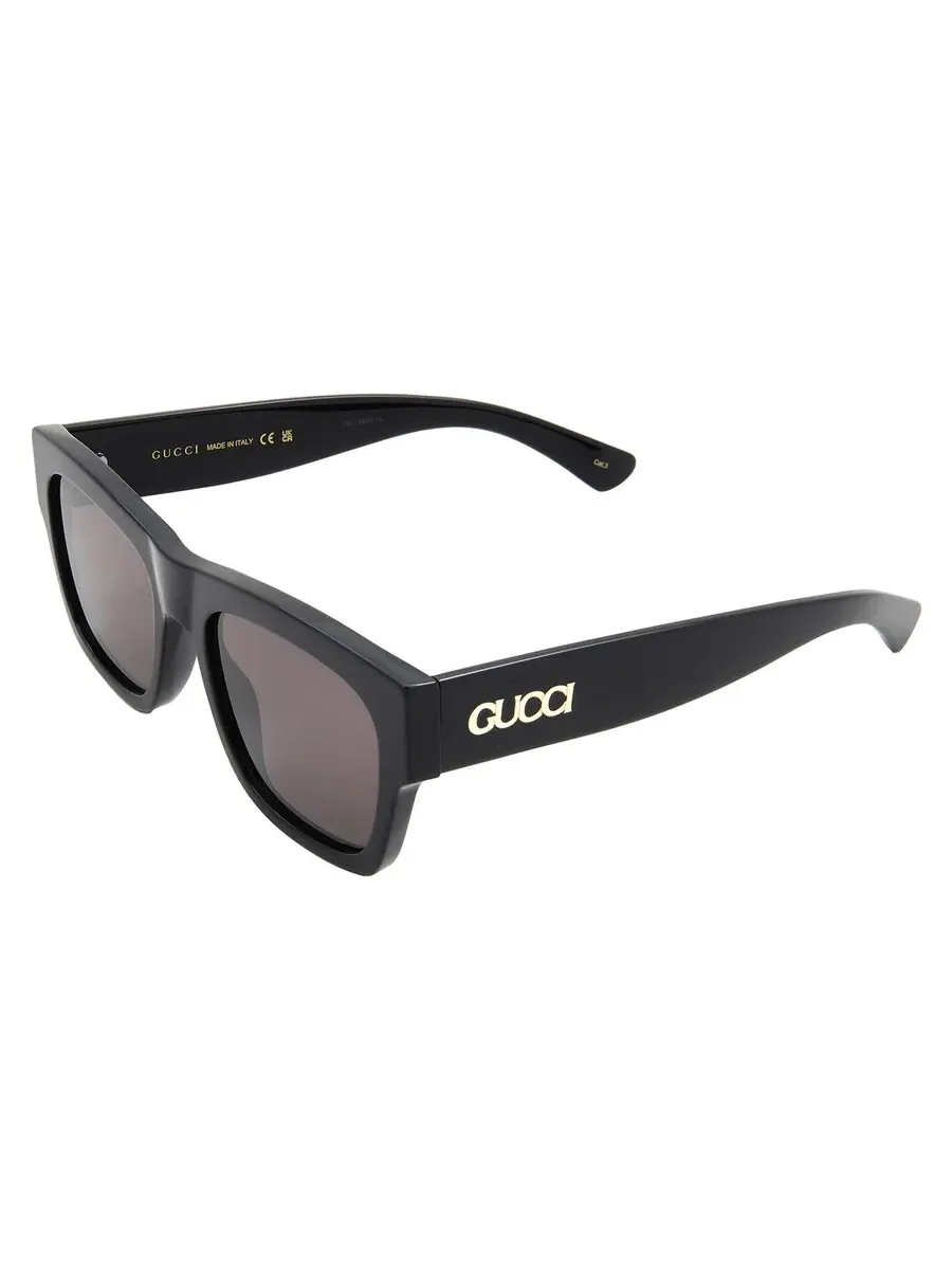 Мужские солнцезащитные очки Gucci серого квадратного цвета GG1793S 001 54 — изображение 4 из 5, черный