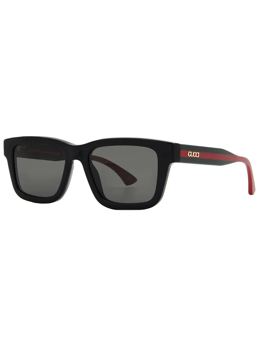 Мужские солнцезащитные очки Gucci Grey Square GG1869S 001 53 — изображение 2 из 5, черный
