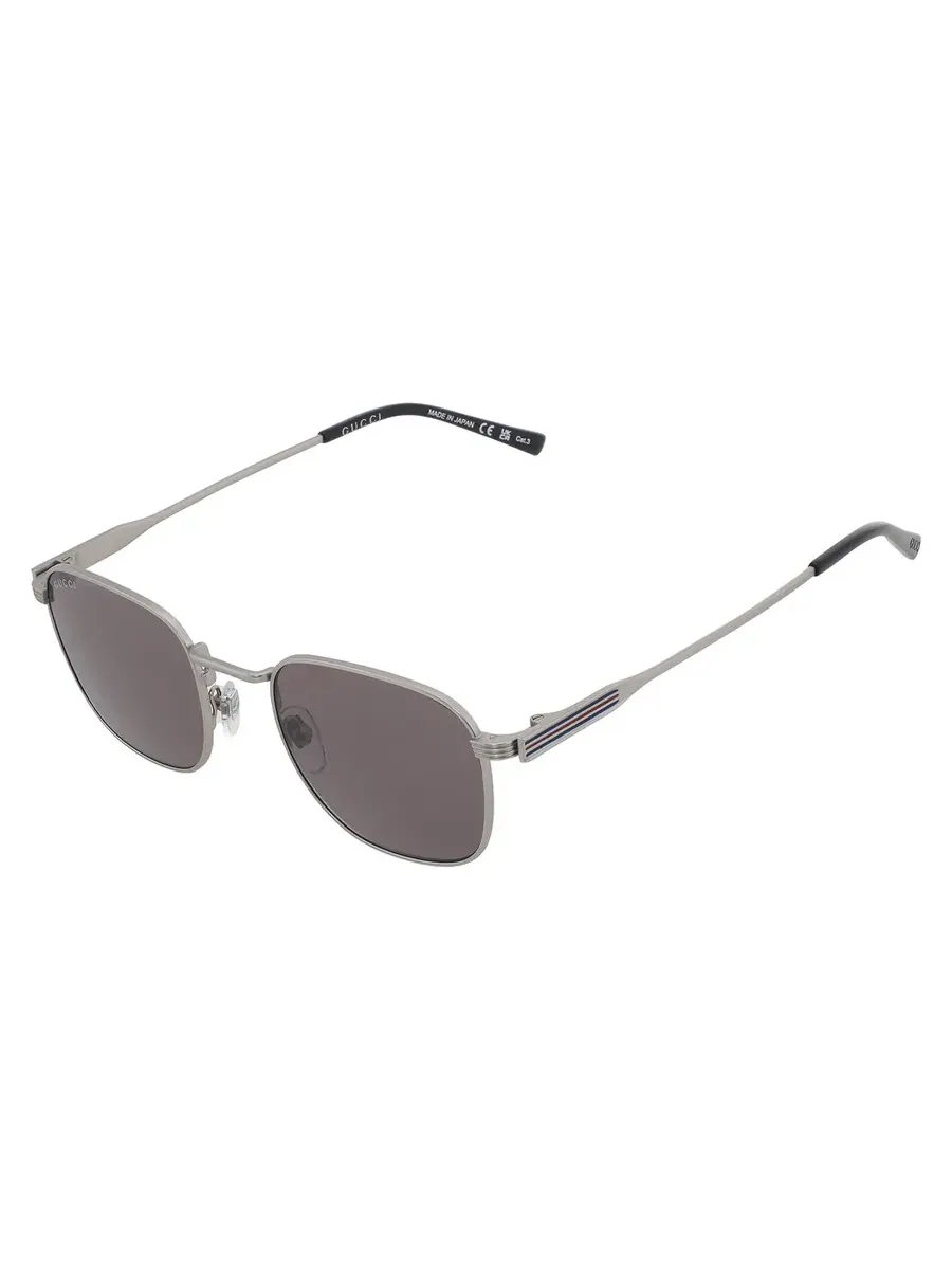 Мужские солнцезащитные очки Gucci Grey Square GG1876S 003 50 — изображение 3 из 5, серебряный
