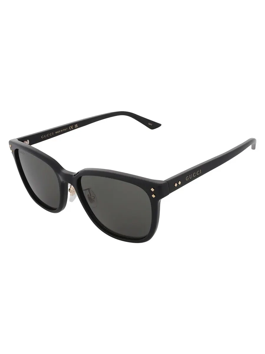 Мужские солнцезащитные очки Gucci Grey Square GG1896SK 001 57 — изображение 3 из 5, черный