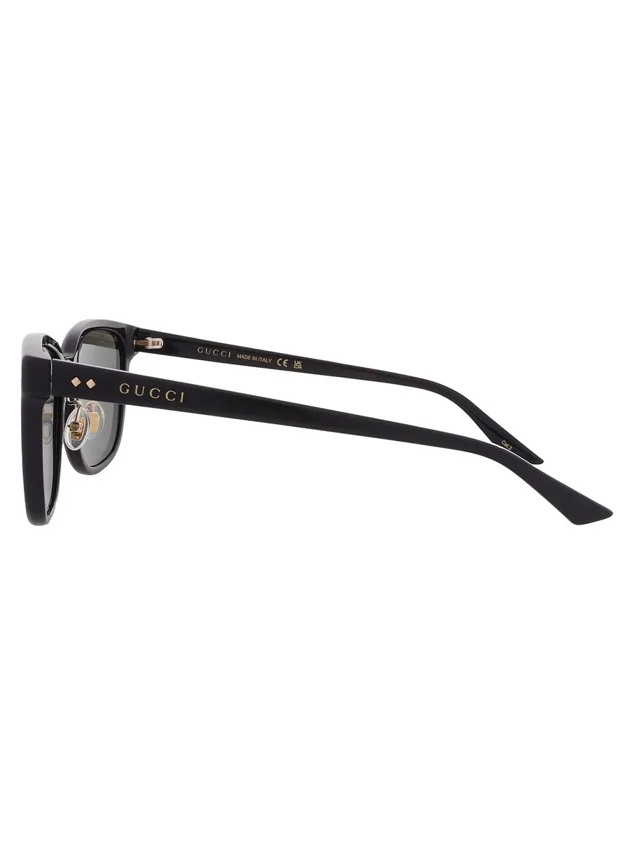 Мужские солнцезащитные очки Gucci Grey Square GG1896SK 001 57 — изображение 4 из 5, черный