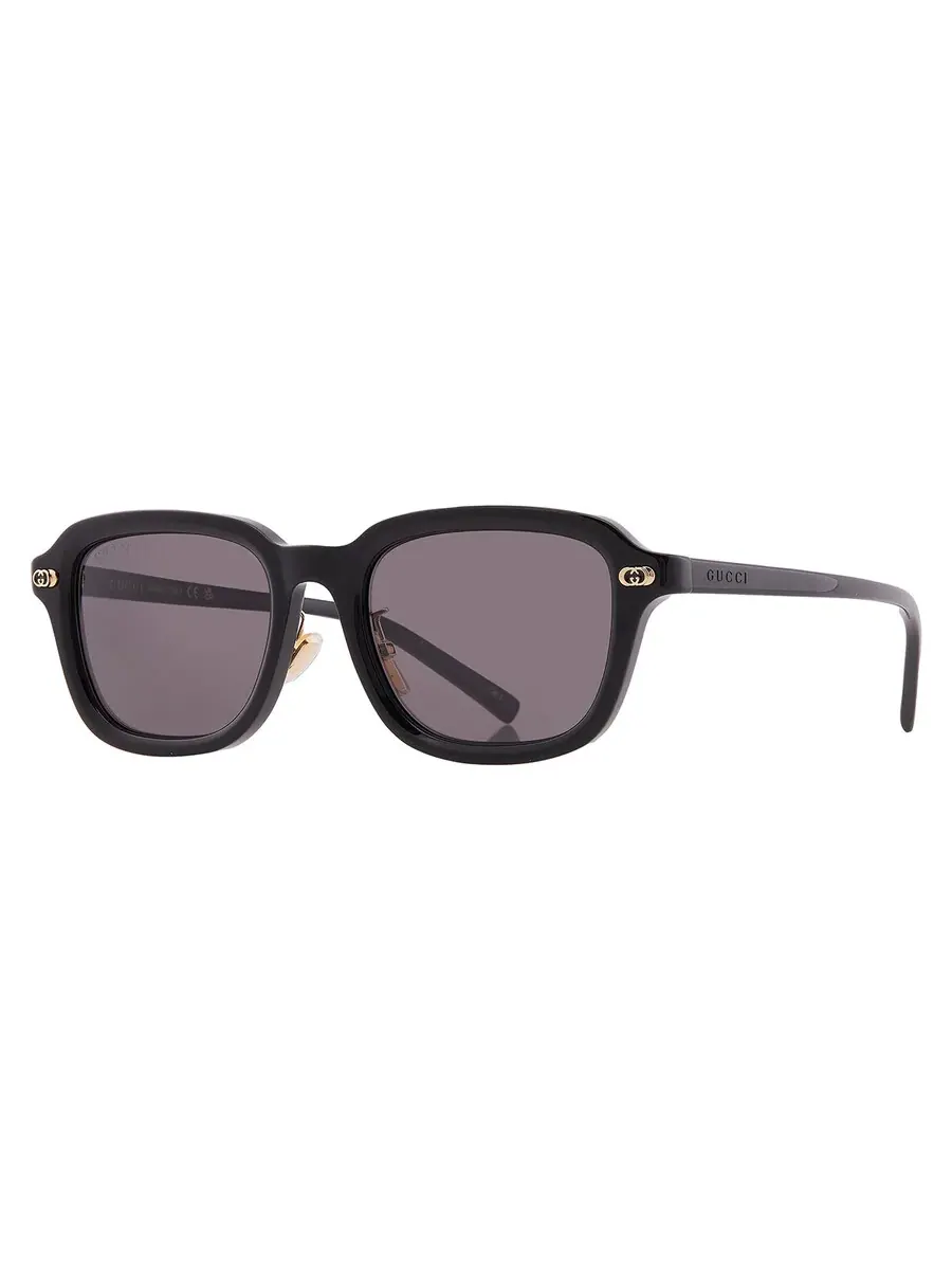 Мужские солнцезащитные очки Gucci Grey Square GG1948SK 001 53 — изображение 2 из 5, черный