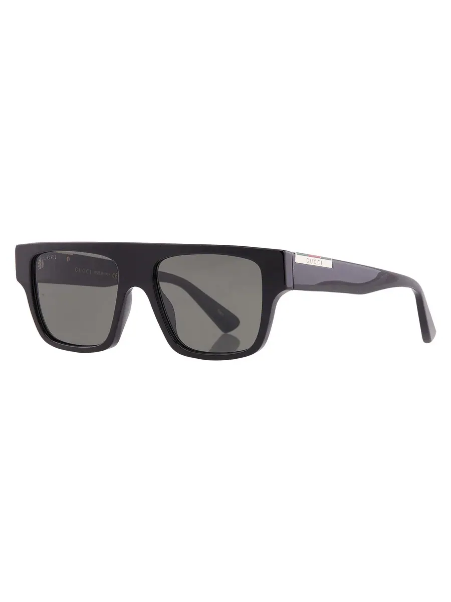 Мужские солнцезащитные очки Gucci Grey Square GG1960S 002 53 — изображение 2 из 5, черный