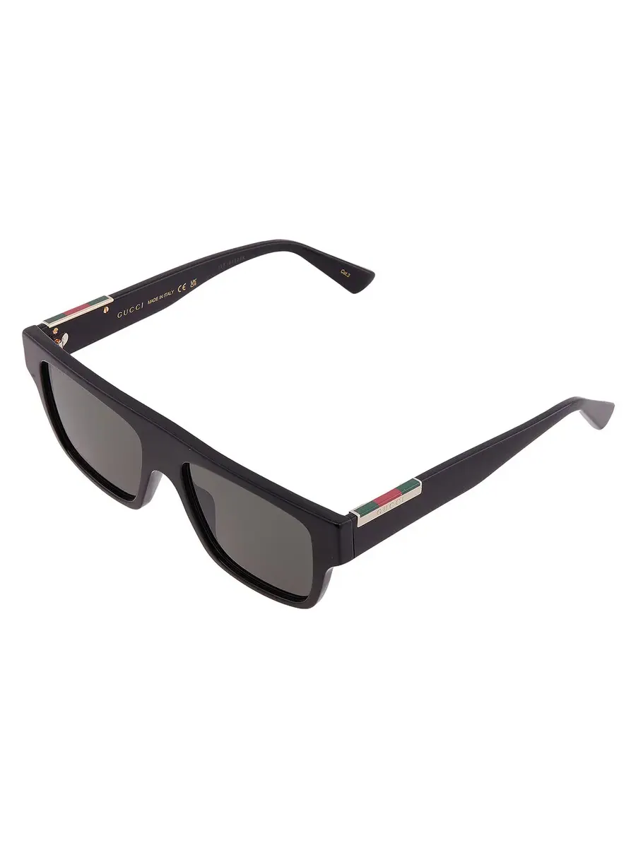 Мужские солнцезащитные очки Gucci Grey Square GG1960S 002 53 — изображение 3 из 5, черный