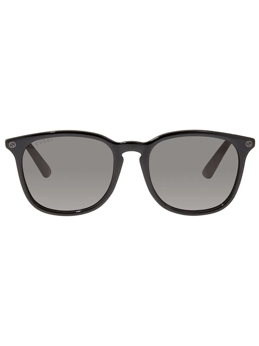 Солнцезащитные очки унисекс Gucci Grey Square GG0154SA 001 53 — изображение 2 из 4, черный
