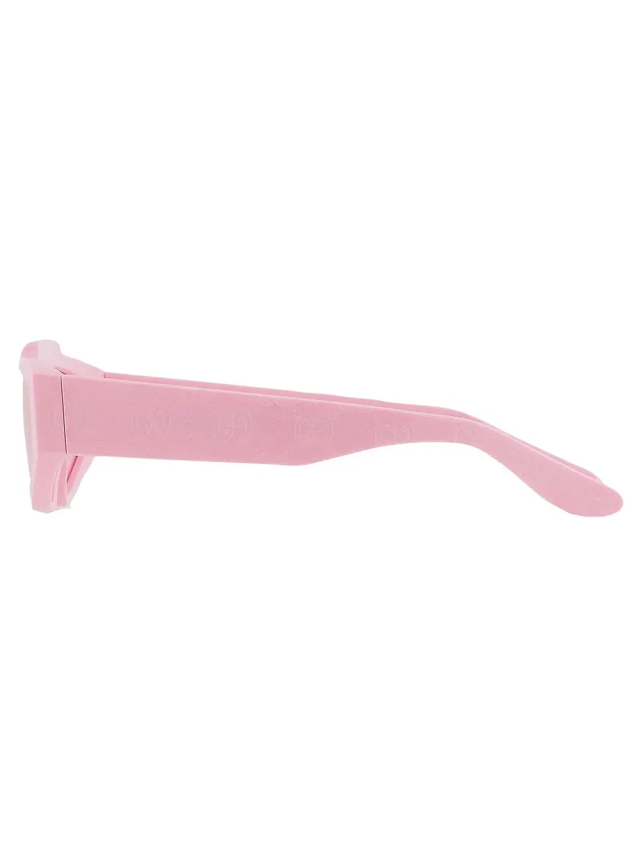 Унисекс солнцезащитные очки Gucci Pink Browline GG1591S 003 58 — изображение 5 из 6, розовый