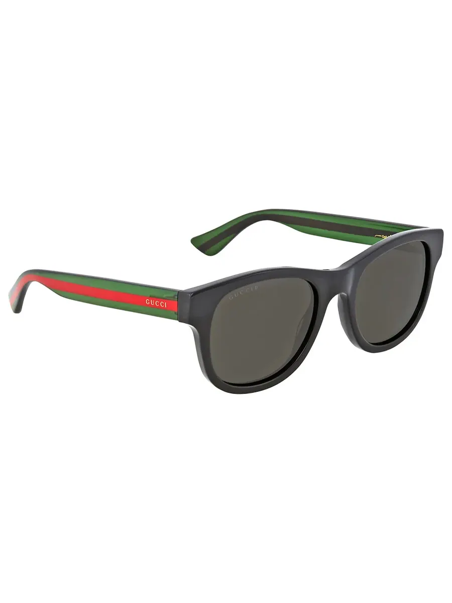 Мужские солнцезащитные очки Gucci поляризованные серые квадратные GG0003S 006 52 — изображение 3 из 5, серый