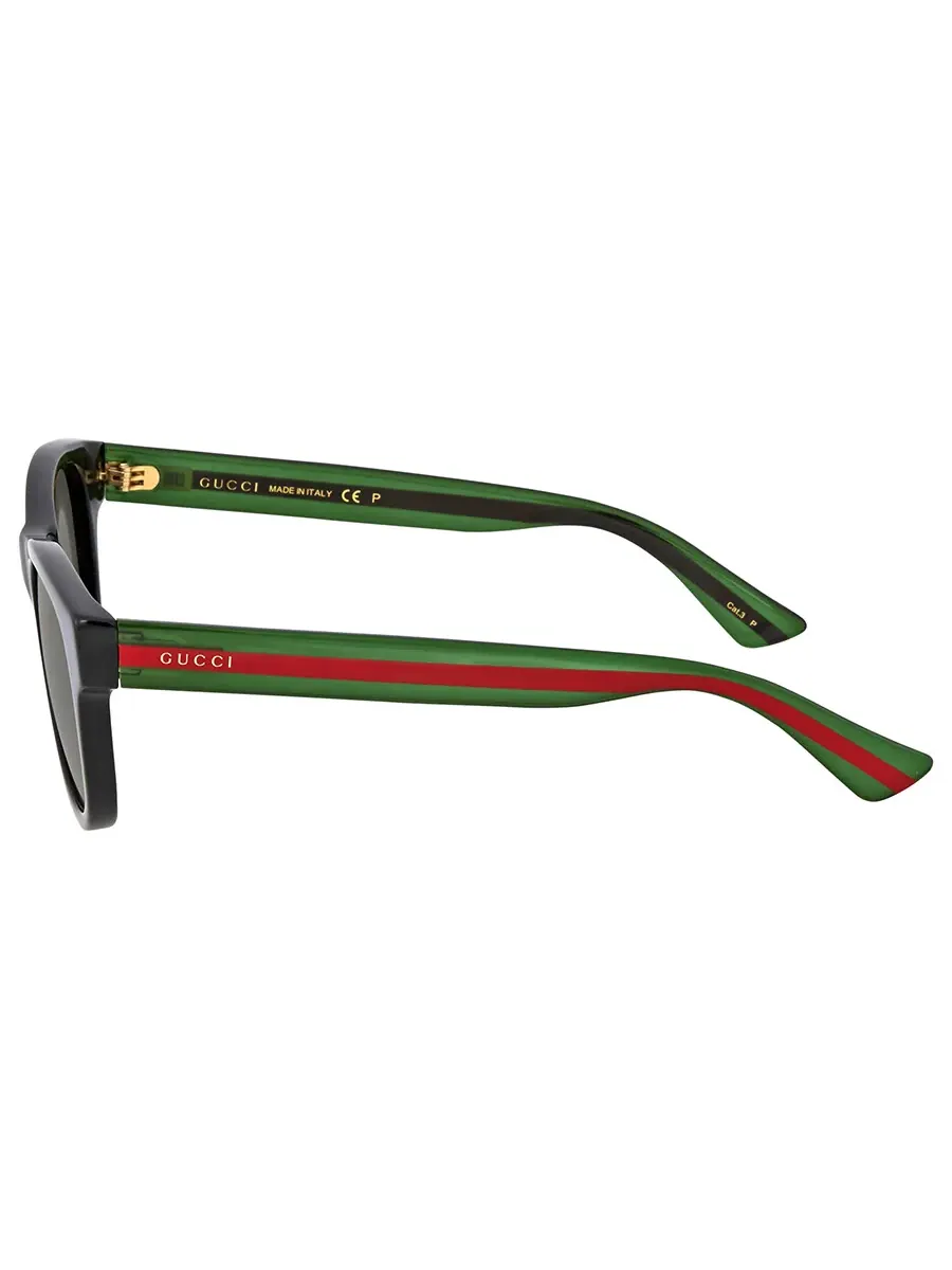 Мужские солнцезащитные очки Gucci поляризованные серые квадратные GG0003S 006 52 — изображение 4 из 5, серый