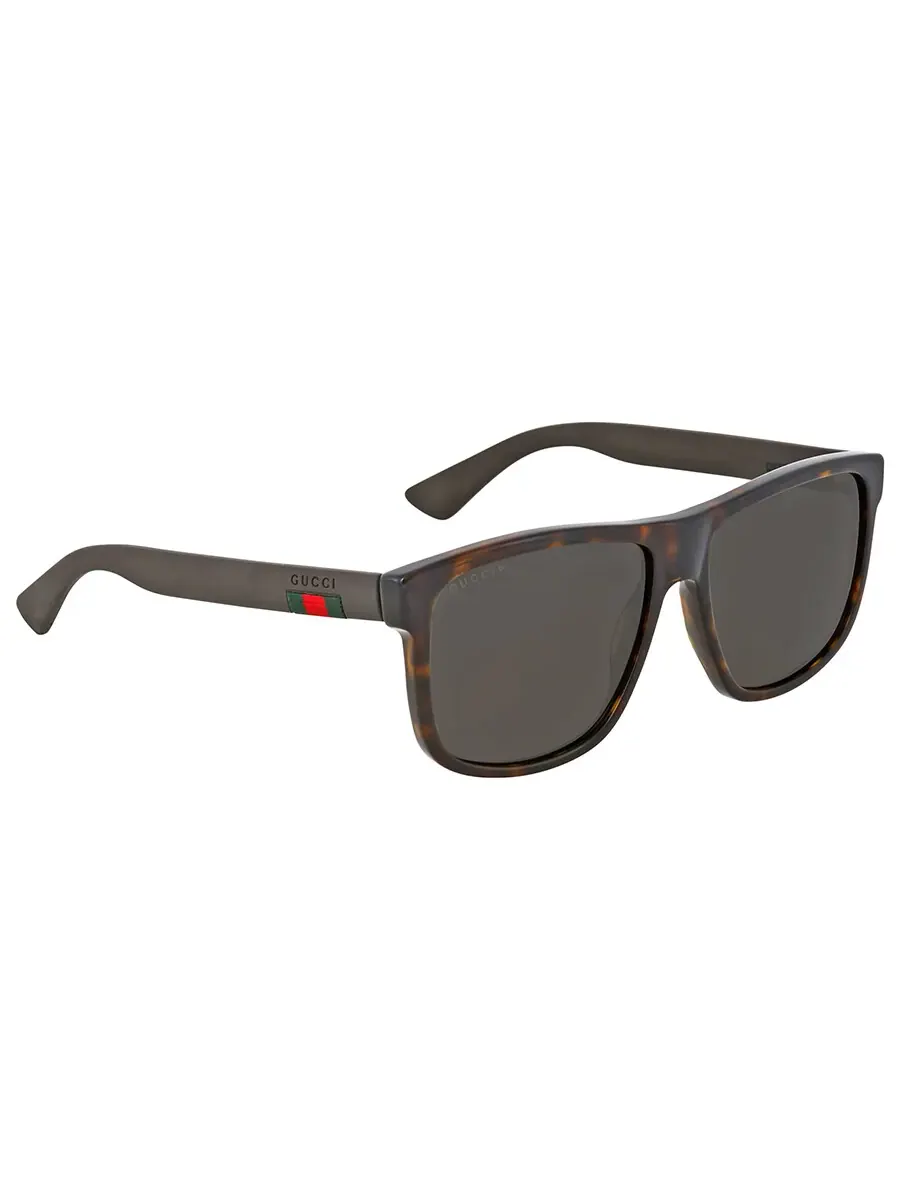 Мужские солнцезащитные очки Gucci Polarized Grey Square GG0010S 003 58 — изображение 3 из 5, серый