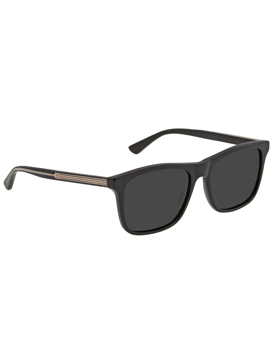 Поляризованные серые квадратные мужские солнцезащитные очки Gucci GG0381SN 007 57 — изображение 3 из 5, серый