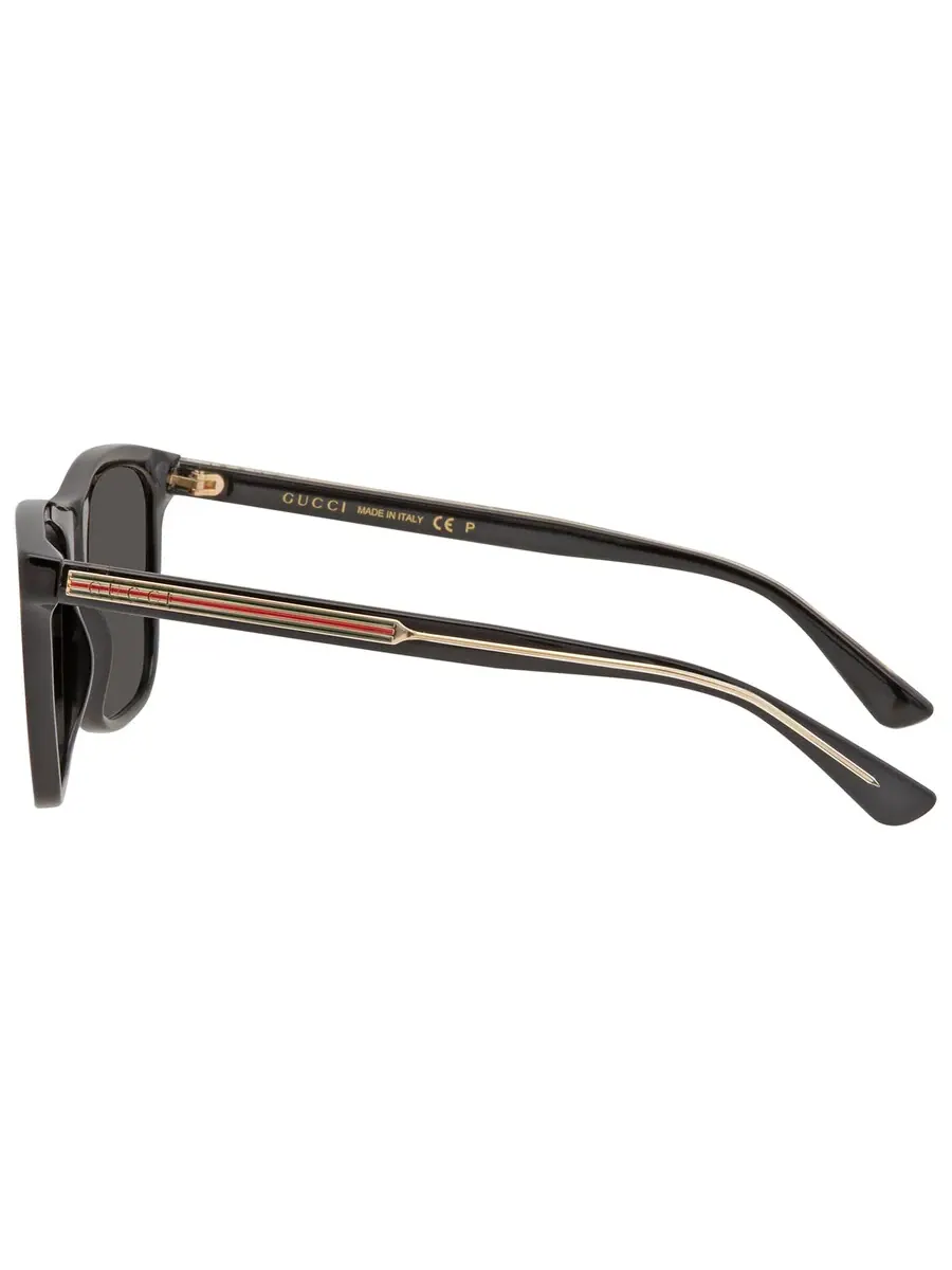 Поляризованные серые квадратные мужские солнцезащитные очки Gucci GG0381SN 007 57 — изображение 4 из 5, серый