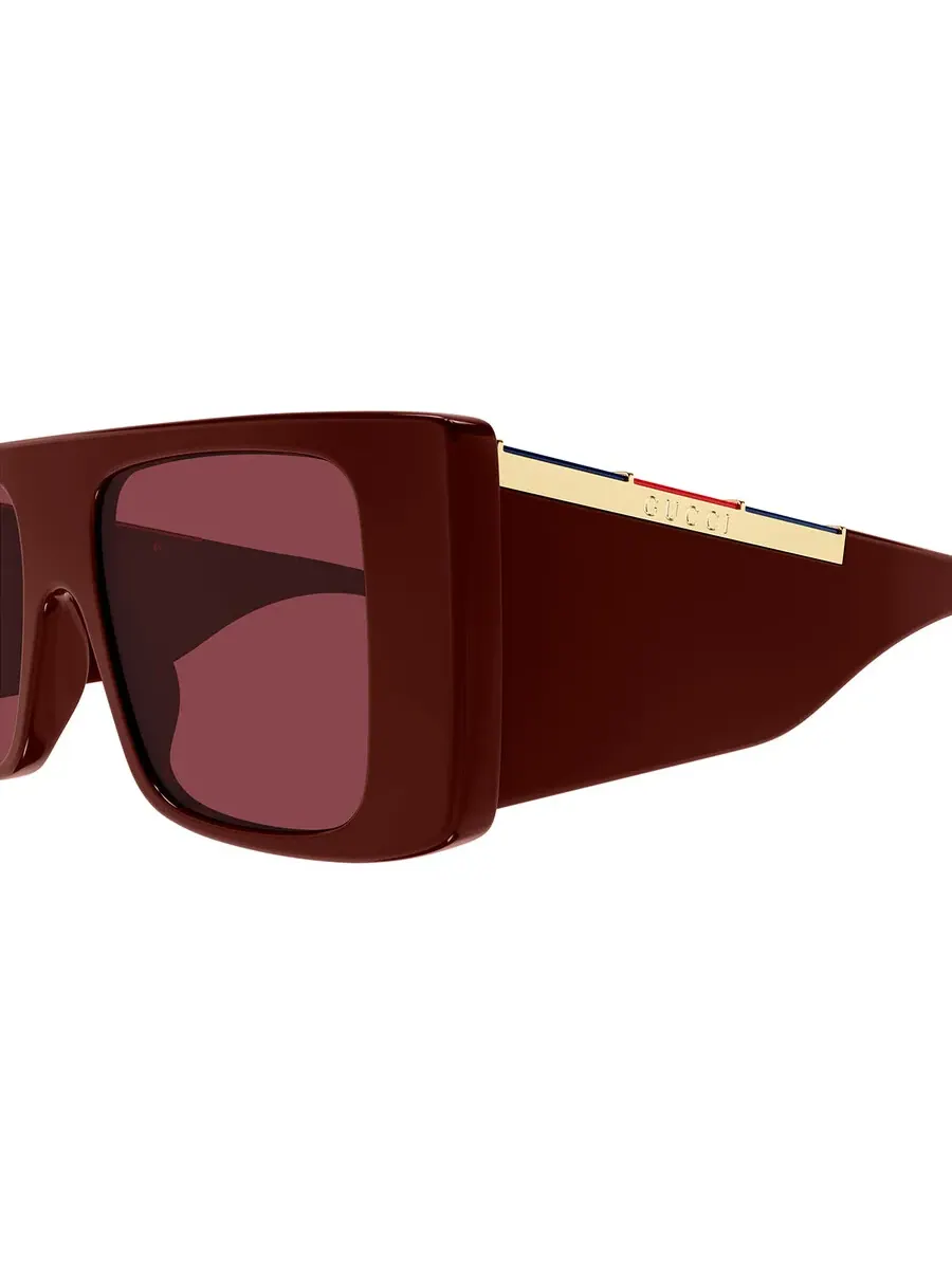 Мужские солнцезащитные очки Gucci Red Browline GG1888S 004 50 — изображение 3 из 4, бордовый