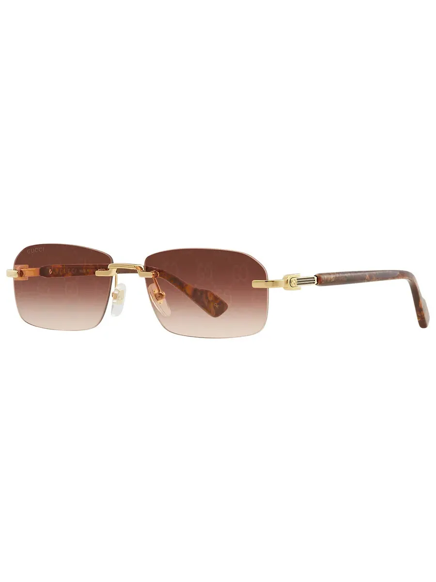 Мужские прямоугольные солнцезащитные очки Gucci с красным логотипом GG1221S 004 56 — изображение 2 из 5, красный