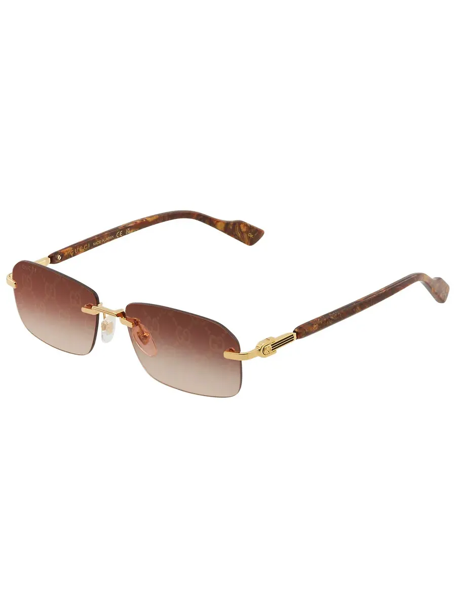 Мужские прямоугольные солнцезащитные очки Gucci с красным логотипом GG1221S 004 56 — изображение 3 из 5, красный