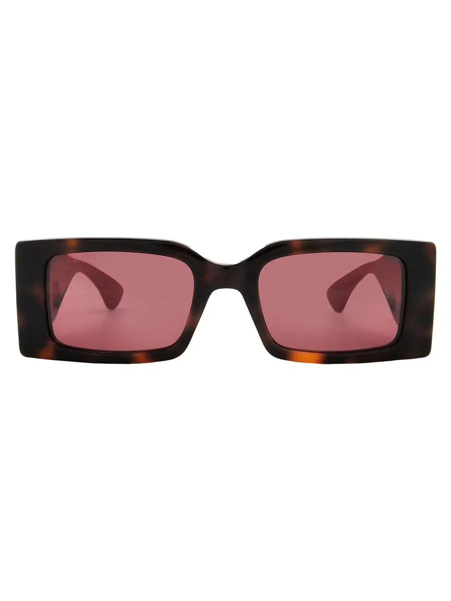 Женские солнцезащитные очки Gucci красные прямоугольные GG1860S 002 52