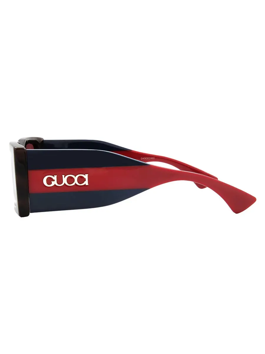 Женские солнцезащитные очки Gucci красные прямоугольные GG1860S 002 52 — изображение 3 из 5, хавана