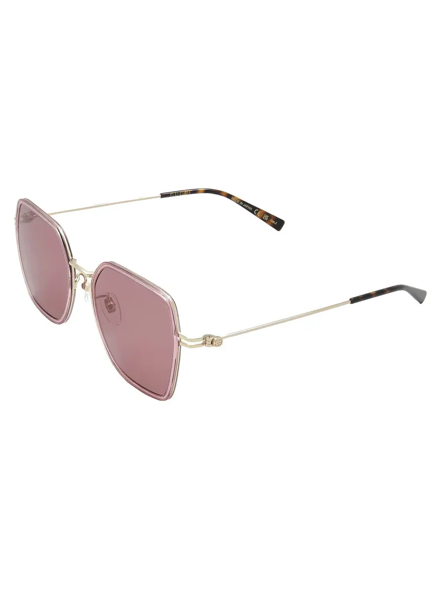 Женские солнцезащитные очки Gucci Red Square GG1850SA 004 53, розовый/золотой — изображение 4 из 5, розовый/золотистый