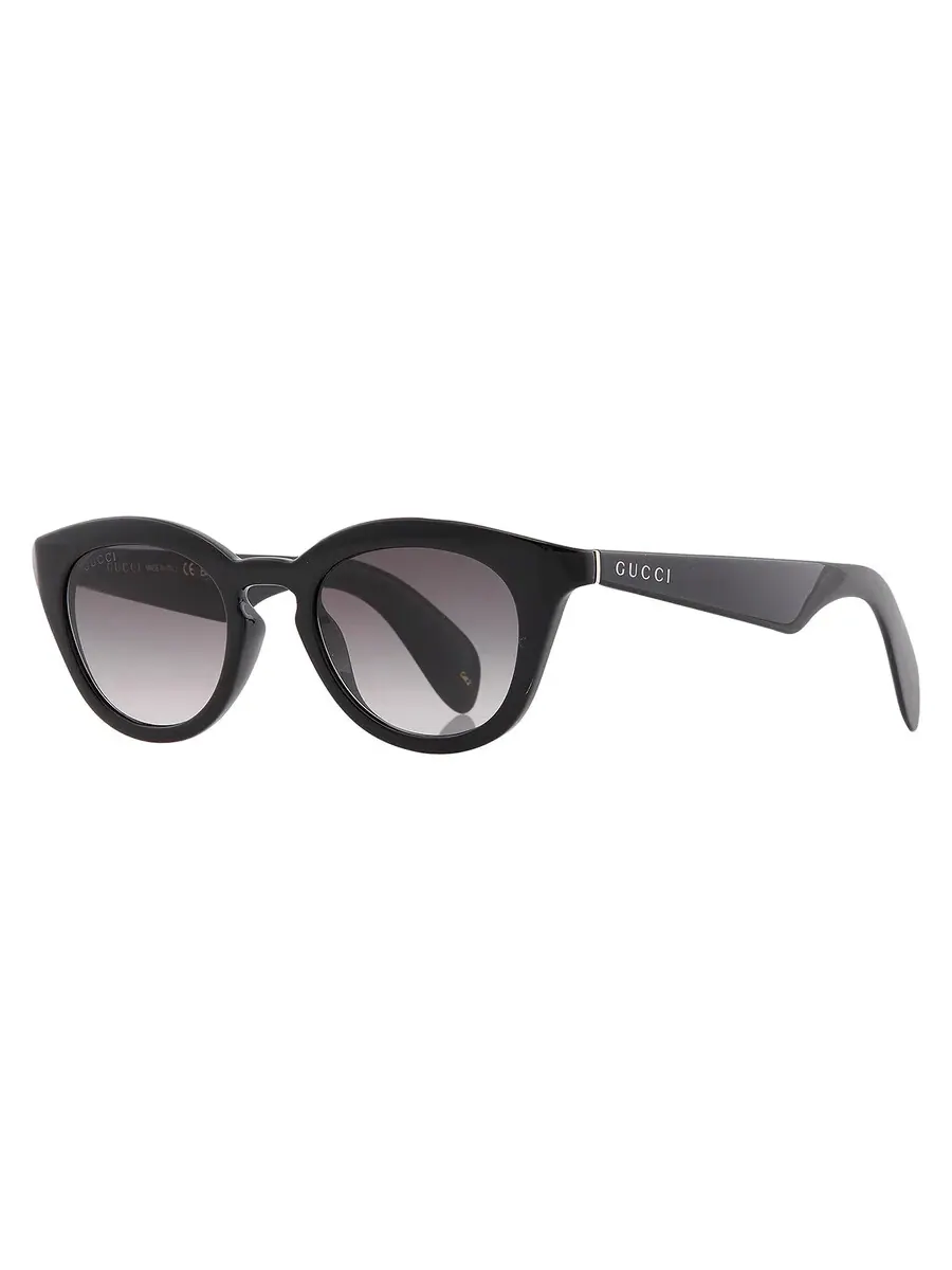 Мужские солнцезащитные очки Gucci Smoke Gradient Oval GG1934S 001 47 — изображение 2 из 5, черный