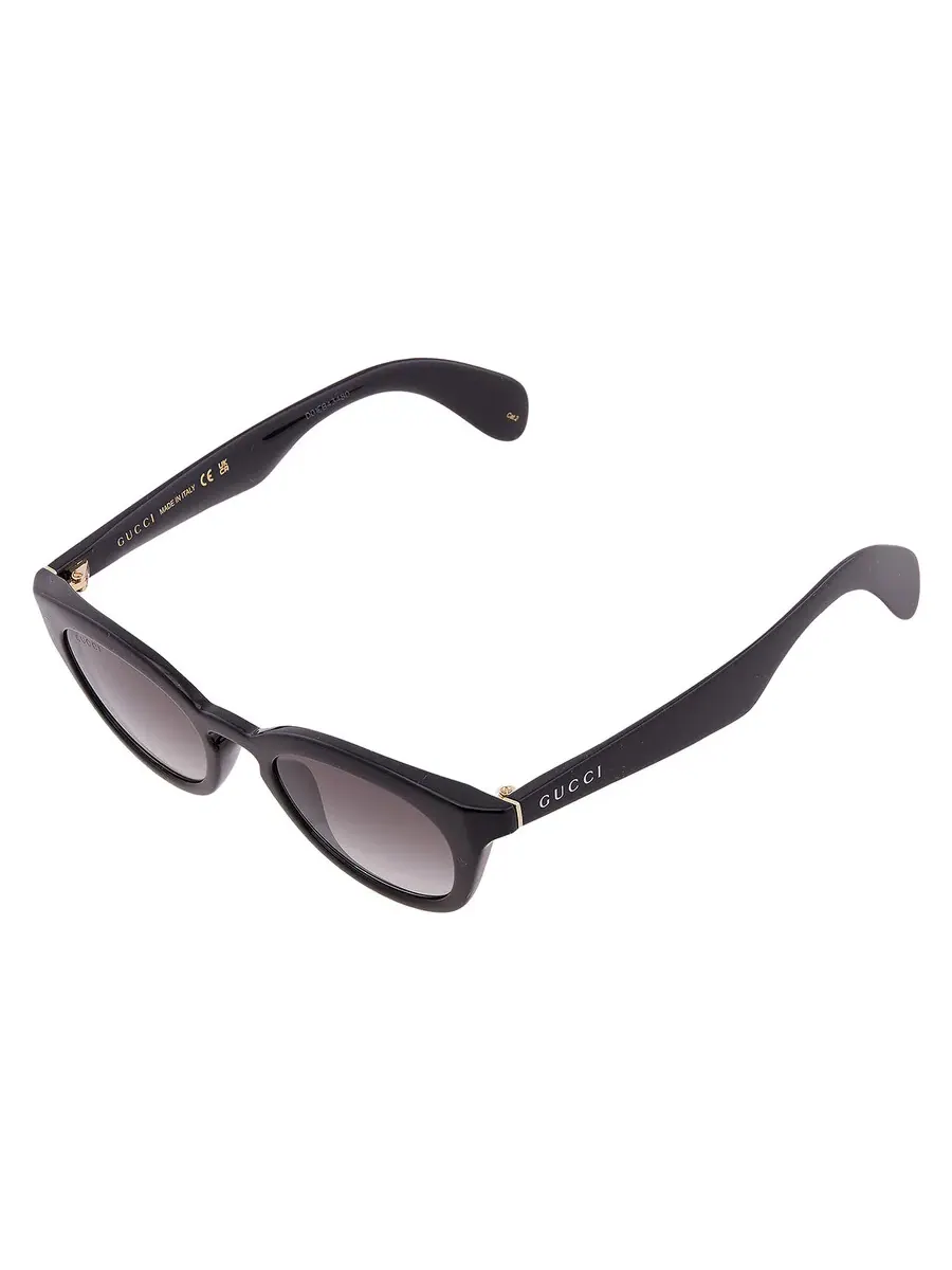 Мужские солнцезащитные очки Gucci Smoke Gradient Oval GG1934S 001 47 — изображение 3 из 5, черный