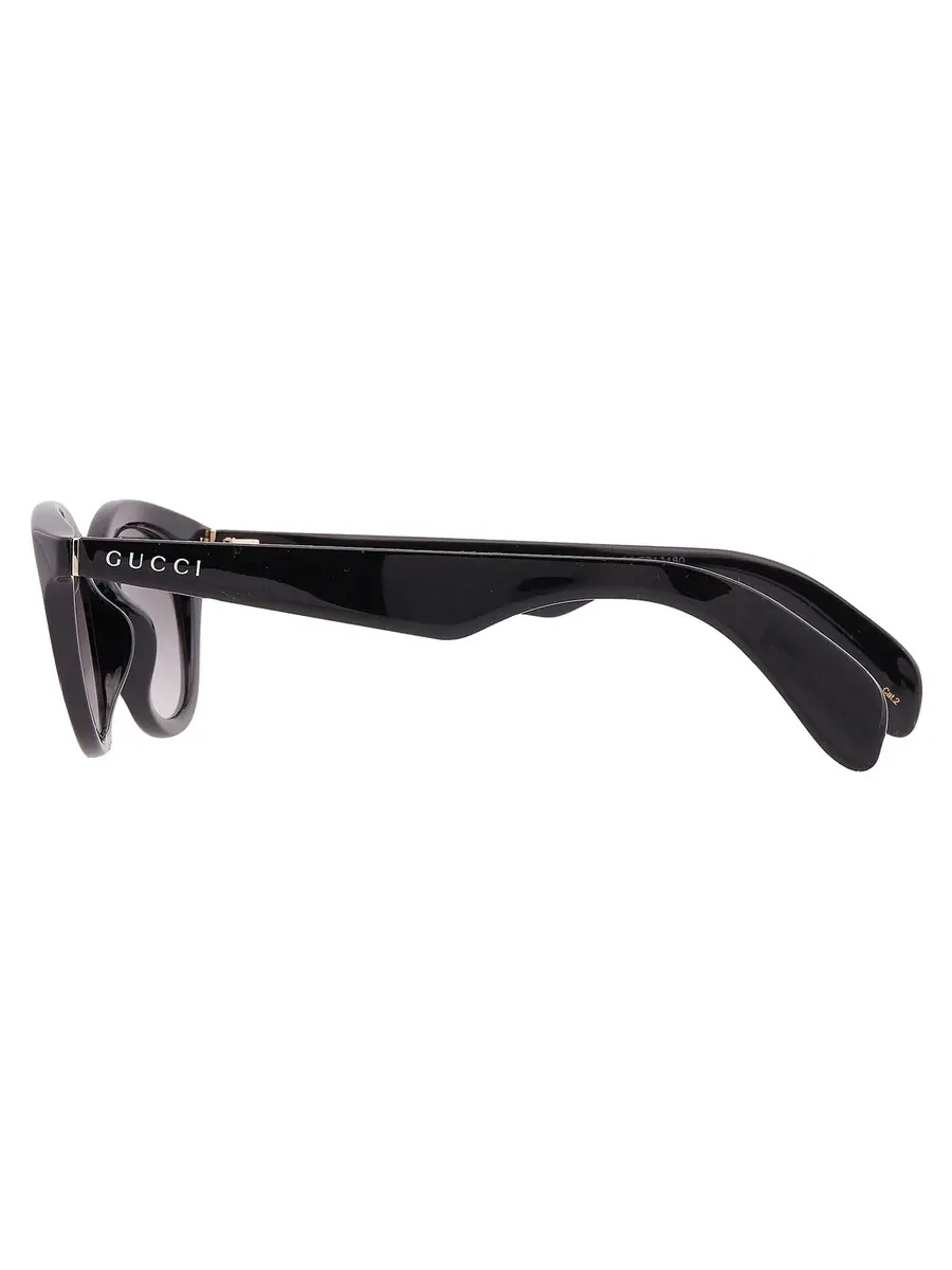 Мужские солнцезащитные очки Gucci Smoke Gradient Oval GG1934S 001 47 — изображение 4 из 5, черный