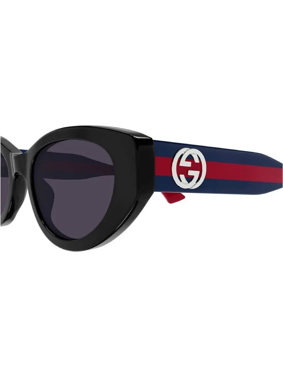 Женские солнцезащитные очки Gucci Violet Cat Eye GG1862S 004 52 — изображение 3 из 4, черный